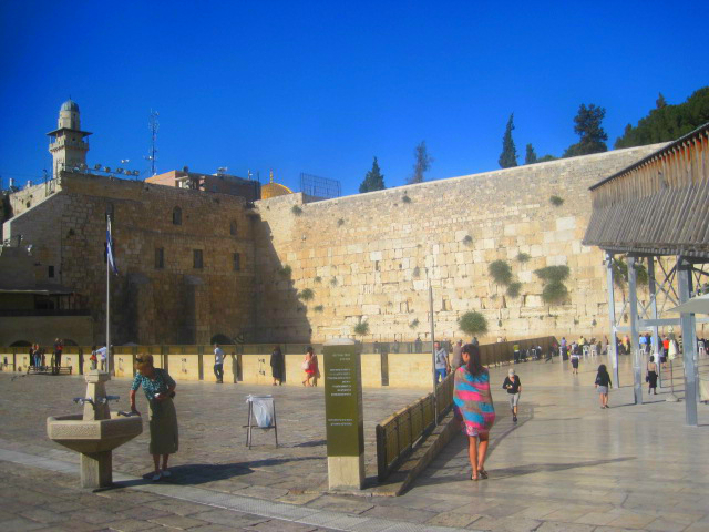 The famous Western Wall or the Wailing Wall of the Jews