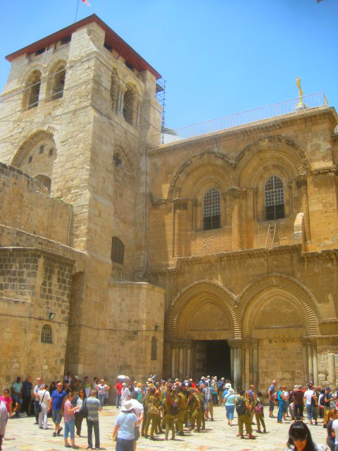 The Church of the Holy Sepulchre, where Jesus was crucified